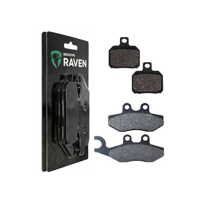2 Kit plaquettes frein Kawasaki KX 65  Av G, Av D et Ar 144-167 - EBC FA702 et FA701 - Raven 103-045