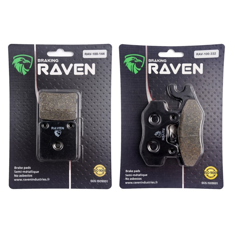 2 Kit plaquettes frein Kawasaki W230 BJ 230  Av G, Av D et Ar 144-332 - EBC FA702 et FA701 - Raven 103-046