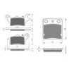 2 Kit plaquettes frein Kawasaki Z125  Av G, Av D et Ar 144-336 - EBC FA702 et FA701 - Raven 103-047