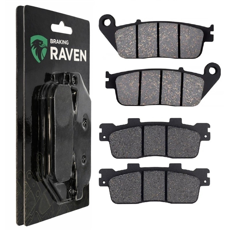 2 Kit plaquettes frein Kawasaki J125  Av G, Av D et Ar 302-022 - EBC FA702 et FA701 - Raven 103-050