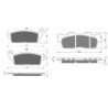2 Kit plaquettes frein Kymco Downtown 300 i Avant et Arrière 302-022 - EBC FA702 et FA701 - Raven 103-050