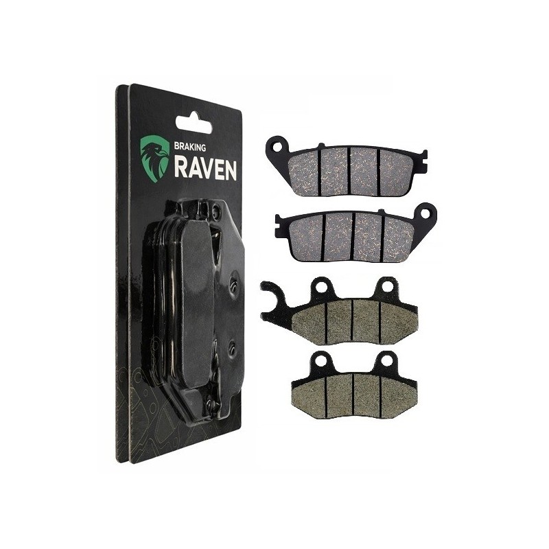 2 Kit plaquettes frein Triumph Street Cup 900  Avant et Arrière 022-247 - EBC FA702 et FA701 - Raven 103-053