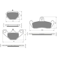 2 Kit plaquettes frein Kram-it ER 300  Avant et Arrière 006-094 - EBC FA134 et FA173 - Raven 103-054