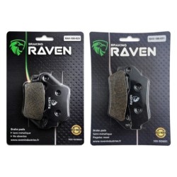 2 Kit plaquettes frein Husqvarna CR 125  Avant et Arrière 023-031 - EBC FA702 et FA701 - Raven 103-055