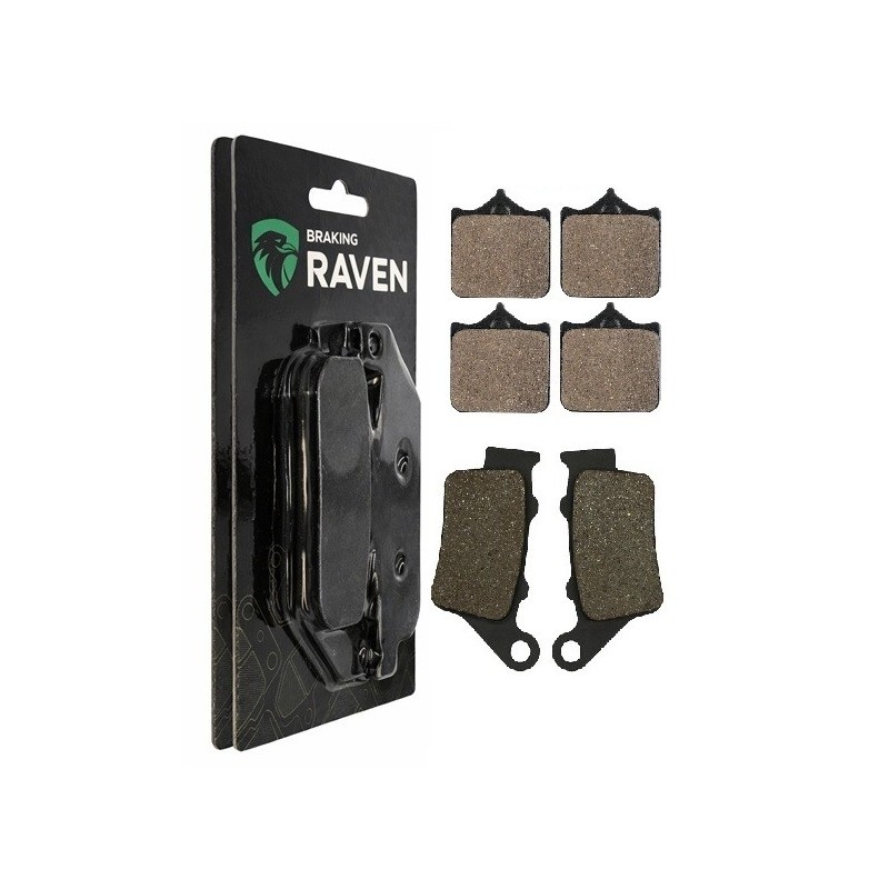 2 Kit plaquettes frein Husqvarna STR 650  Avant et Arrière 023-177 - EBC FA702 et FA701 - Raven 103-059