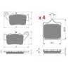 2 Kit plaquettes frein Husqvarna STR 650  Avant et Arrière 023-177 - EBC FA702 et FA701 - Raven 103-059