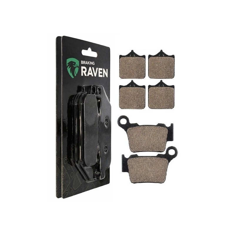 2 Kit plaquettes frein Husqvarna SM 630 4T Avant et Arrière 177-191 - EBC FA322/4HH et FA368 - Raven 103-060
