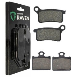 2 Kit plaquettes frein Husqvarna CR 65  Avant et Arrière 297-185 - EBC FA702 et FA701 - Raven 103-061