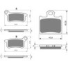 2 Kit plaquettes frein Husqvarna CR 65  Avant et Arrière 297-185 - EBC FA702 et FA701 - Raven 103-061