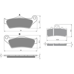 2 Kit plaquettes frein Ktm Duke 200  Avant et Arrière 305-031 - EBC FA702 et FA701 - Raven 103-062