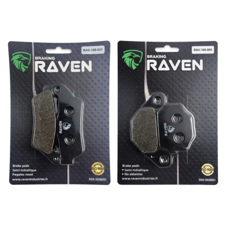 2 Kit plaquettes frein Ktm EGS 620  Avant et Arrière 031-005 - EBC FA702 et FA701 - Raven 103-063