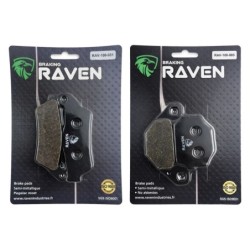 2 Kit plaquettes frein Ktm SX 620 WP Avant et Arrière 031-005 - EBC FA702 et FA701 - Raven 103-063