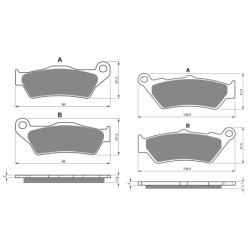 2 Kit plaquettes frein Harley-davidson Street 750 XG750 Avant et Arrière 106-031 - EBC FA209 et FA181 - Raven 103-064
