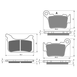 2 Kit plaquettes frein Ktm SMR 450  Avant et Arrière 231-191 - EBC FA702 et FA701 - Raven 103-067