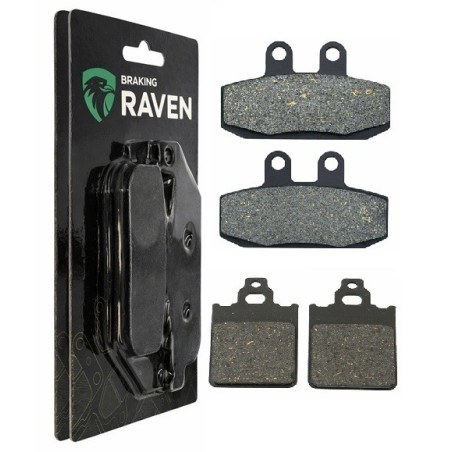 2 Kit plaquettes frein Garelli Tiger 125 XLE Avant et Arrière 010-096 - EBC FA113 et FA60 - Raven 103-068