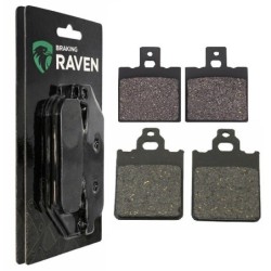 2 Kit plaquettes frein Cagiva Lucky 50 Explorer Avant et Arrière 038-096 - EBC FA702 et FA701 - Raven 103-069