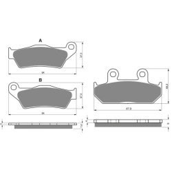 2 Kit plaquettes frein Cagiva Elefant 750 E Avant et Arrière 024-031 - EBC FA702 et FA701 - Raven 103-072