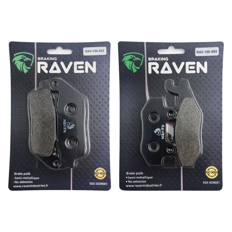 2 Kit plaquettes frein Cagiva Gran Canyon 900 IE Avant et Arrière 022-088 - EBC FA702 et FA701 - Raven 103-073