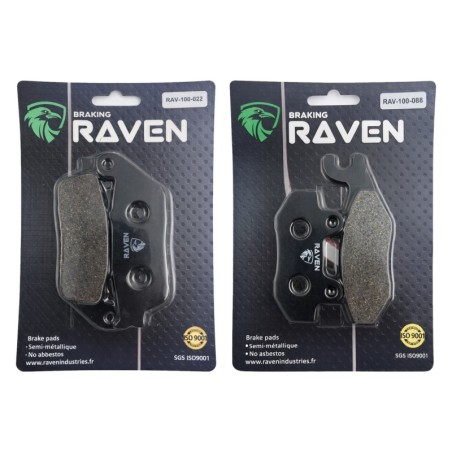 2 Kit plaquettes frein Cagiva Navigator 1000  Avant et Arrière 022-088 - EBC FA702 et FA701 - Raven 103-073