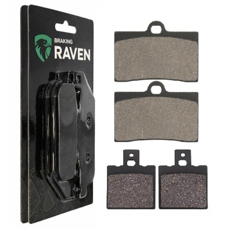 2 Kit plaquettes frein Gilera Saturno 350 Bialbero Avant et Arrière 064-038 - EBC FA95 et FA47 - Raven 103-075