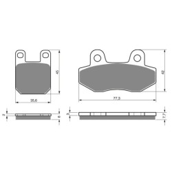 2 Kit plaquettes frein Cagiva Mito 50  Avant et Arrière 011-121 - EBC FA702 et FA701 - Raven 103-076