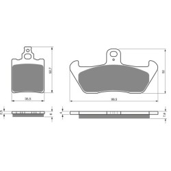 2 Kit plaquettes frein Cagiva N90 125  Avant et Arrière 089-096 - EBC FA702 et FA701 - Raven 103-077