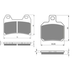 2 Kit plaquettes frein Cagiva V-Raptor 650  Avant et Arrière 141-152 - EBC FA702 et FA701 - Raven 103-078