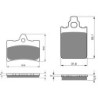 2 Kit plaquettes frein Cagiva Prima 80  Avant et Arrière 066-118 - EBC FA702 et FA701 - Raven 103-081