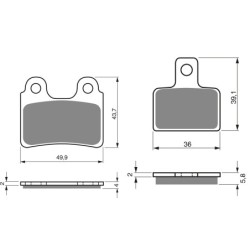 2 Kit plaquettes frein Gas-Gas EC 50 Boy LC Avant et Arrière 168-173 - EBC FA702 et FA701 - Raven 103-082