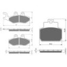 2 Kit plaquettes frein Piaggio X8 125 ie Heng Tong Avant et Arrière 293-263 - EBC FA702 et FA701 - Raven 103-083