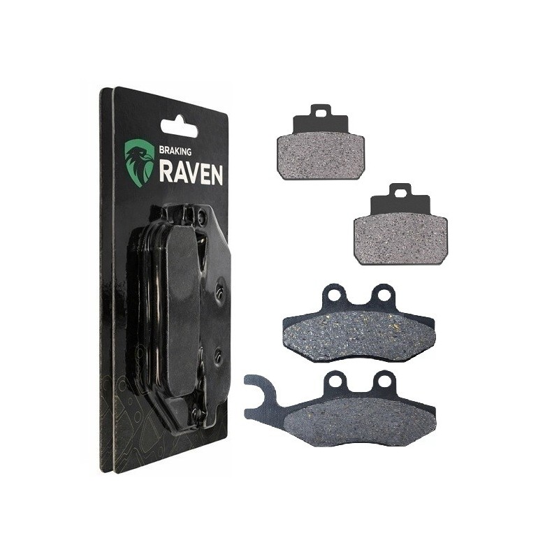 2 Kit plaquettes frein Piaggio X8 250 ie Avant et Arrière 293-263 - EBC FA702 et FA701 - Raven 103-083