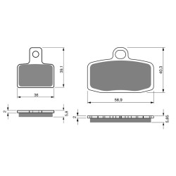 2 Kit plaquettes frein Gas-Gas TX 125 Randone Avant et Arrière 173-308 - EBC FA702 et FA701 - Raven 103-090