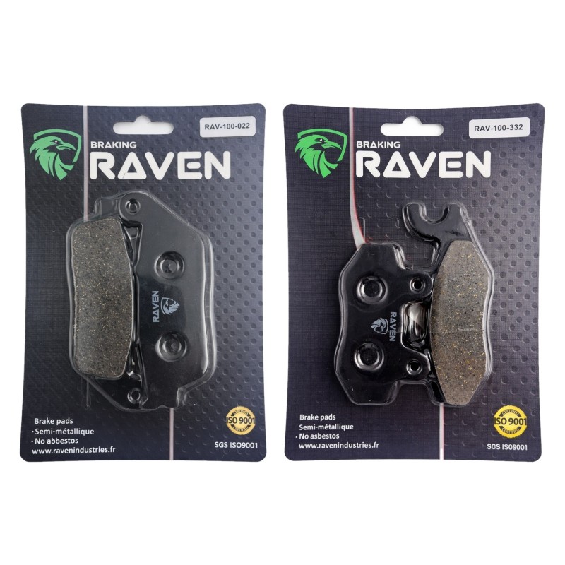 2 Kit plaquettes frein Kymco People 250  Avant et Arrière 022-332 - EBC FA702 et FA701 - Raven 103-096