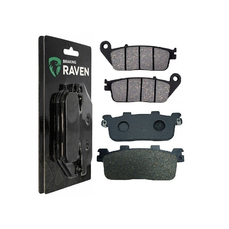2 Kit plaquettes frein Kymco K-XCT 125 i Avant et Arrière 022-355 - EBC FA702 et FA701 - Raven 103-097