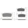 2 Kit plaquettes frein Kymco XCiting 250  Avant et Arrière 022-355 - EBC FA702 et FA701 - Raven 103-097