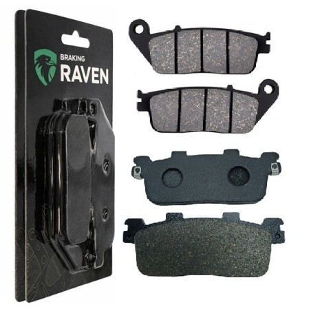 2 Kit plaquettes frein Kymco XCiting 300 i R Avant et Arrière 022-355 - EBC FA702 et FA701 - Raven 103-097