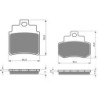 2 Kit plaquettes frein Kymco Grand Dink 250  Avant et Arrière 140-192 - EBC FA702 et FA701 - Raven 103-101