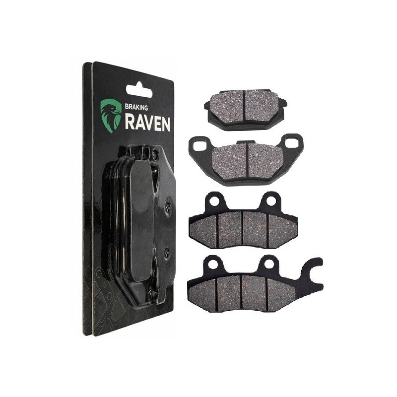 2 Kit plaquettes frein Kymco Agility 150 R16 Avant et Arrière 183-332 - EBC FA702 et FA701 - Raven 103-102