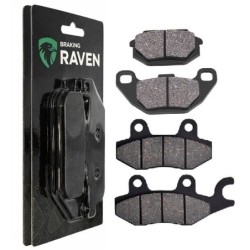 2 Kit plaquettes frein Kymco Super-9 50 LC Avant et Arrière 183-332 - EBC FA702 et FA701 - Raven 103-102