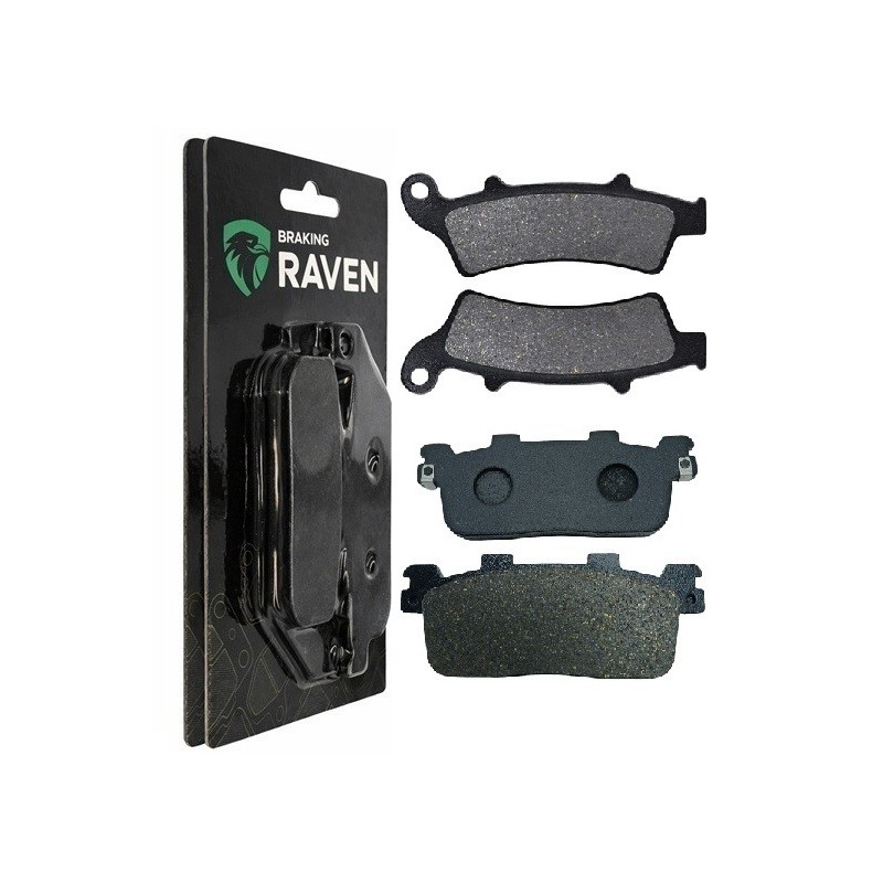 2 Kit plaquettes frein Kymco K-XCT 300 i ABS Avant et Arrière 193-355 - EBC FA702 et FA701 - Raven 103-104