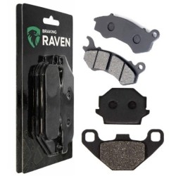 2 Kit plaquettes frein Peugeot Django 125 toute versions Avant et Arrière 005-299 - EBC FA702 et FA701 - Raven 103-106