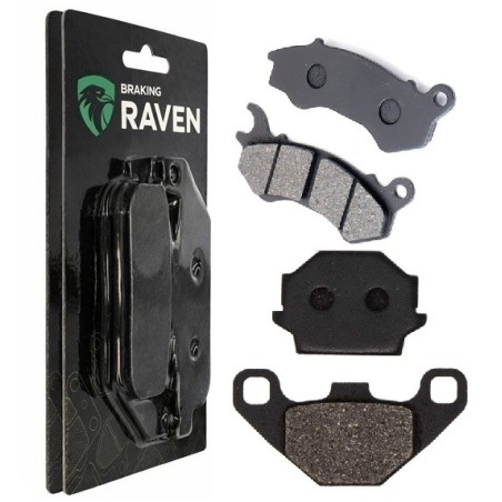2 Kit plaquettes frein Peugeot Django 125 toute versions Avant et Arrière 005-299 - EBC FA702 et FA701 - Raven 103-106
