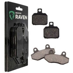 2 Kit plaquettes frein Peugeot Speedfight 50  Avant et Arrière 011-152 - EBC FA702 et FA701 - Raven 103-107