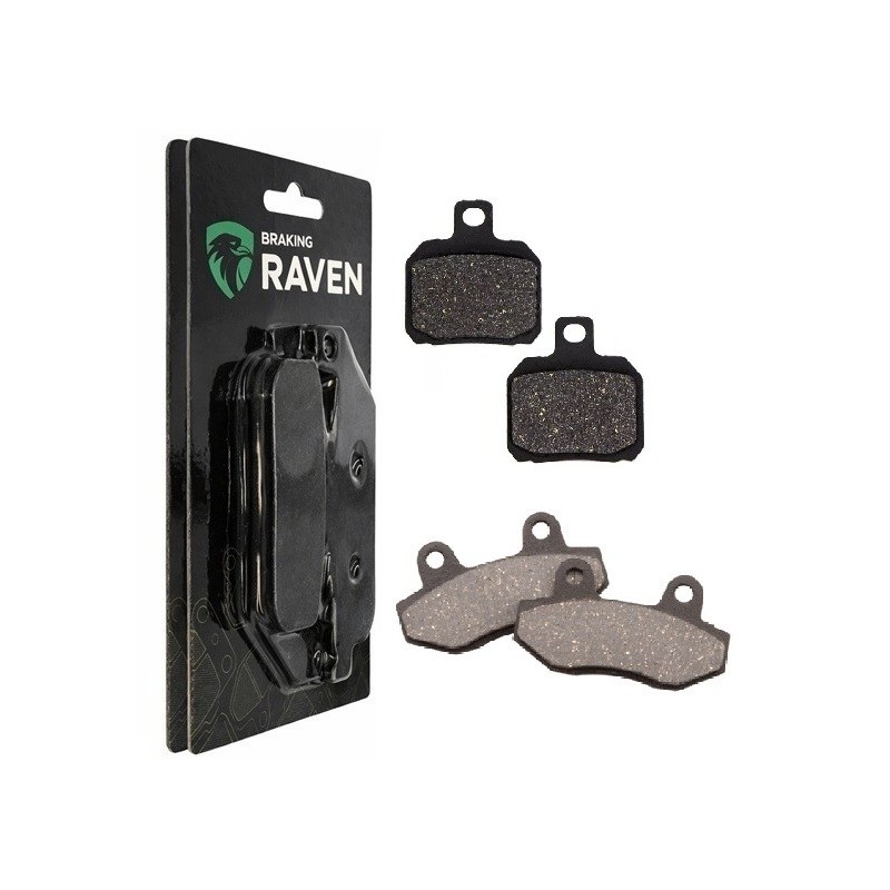 2 Kit plaquettes frein Peugeot Speedfight 50  Avant et Arrière 011-152 - EBC FA702 et FA701 - Raven 103-107