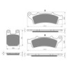 2 Kit plaquettes frein Peugeot Looxor 150  Avant et Arrière 121-193 - EBC FA702 et FA701 - Raven 103-110