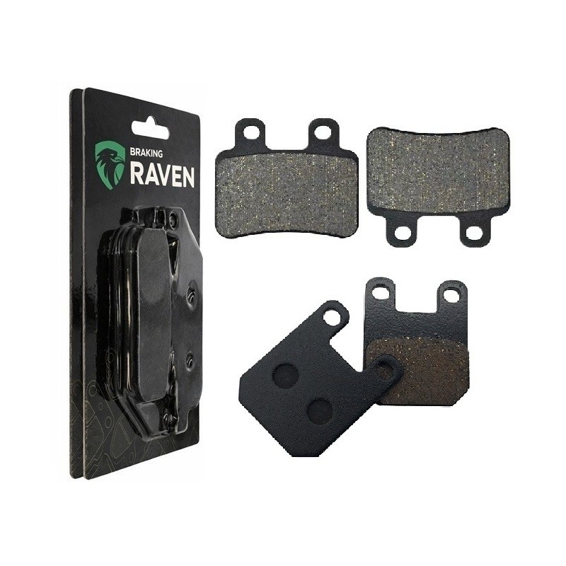 2 Kit plaquettes frein Peugeot Elystar 50 TSD1 Avant et Arrière 121-211 - EBC FA702 et FA701 - Raven 103-111
