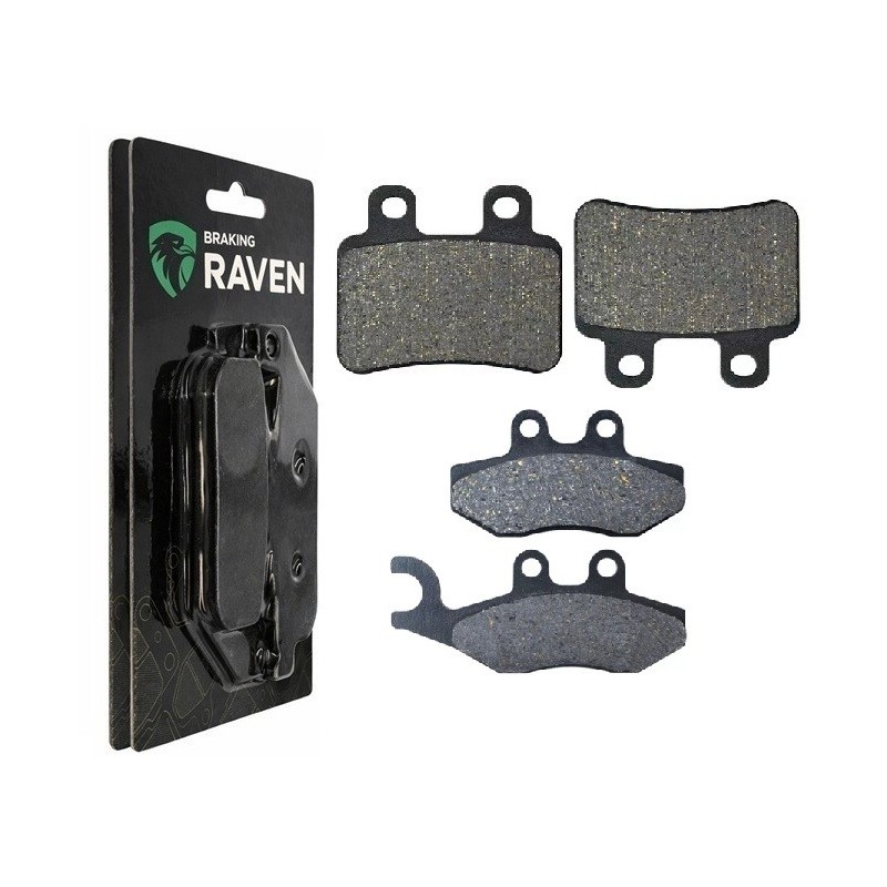2 Kit plaquettes frein Peugeot Satelis 125 Executive  Avant et Arrière 122-211 - EBC FA702 et FA701 - Raven 103-112