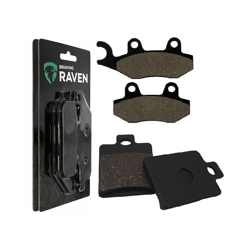 2 Kit plaquettes frein Peugeot Satelis 125 Blue Line  Avant et Arrière 137-334 - EBC FA702 et FA701 - Raven 103-114