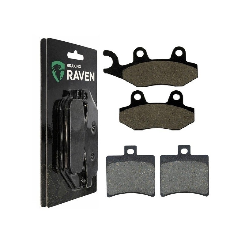 2 Kit plaquettes frein Peugeot Citystar 125 I h2o Avant et Arrière 150-334 - EBC FA702 et FA701 - Raven 103-115