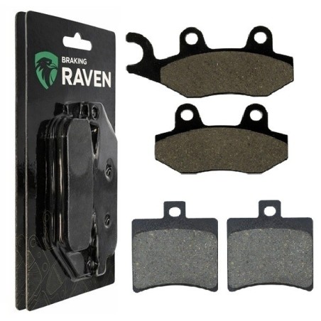 2 Kit plaquettes frein Peugeot Citystar 125 I h2o Avant et Arrière 150-334 - EBC FA702 et FA701 - Raven 103-115